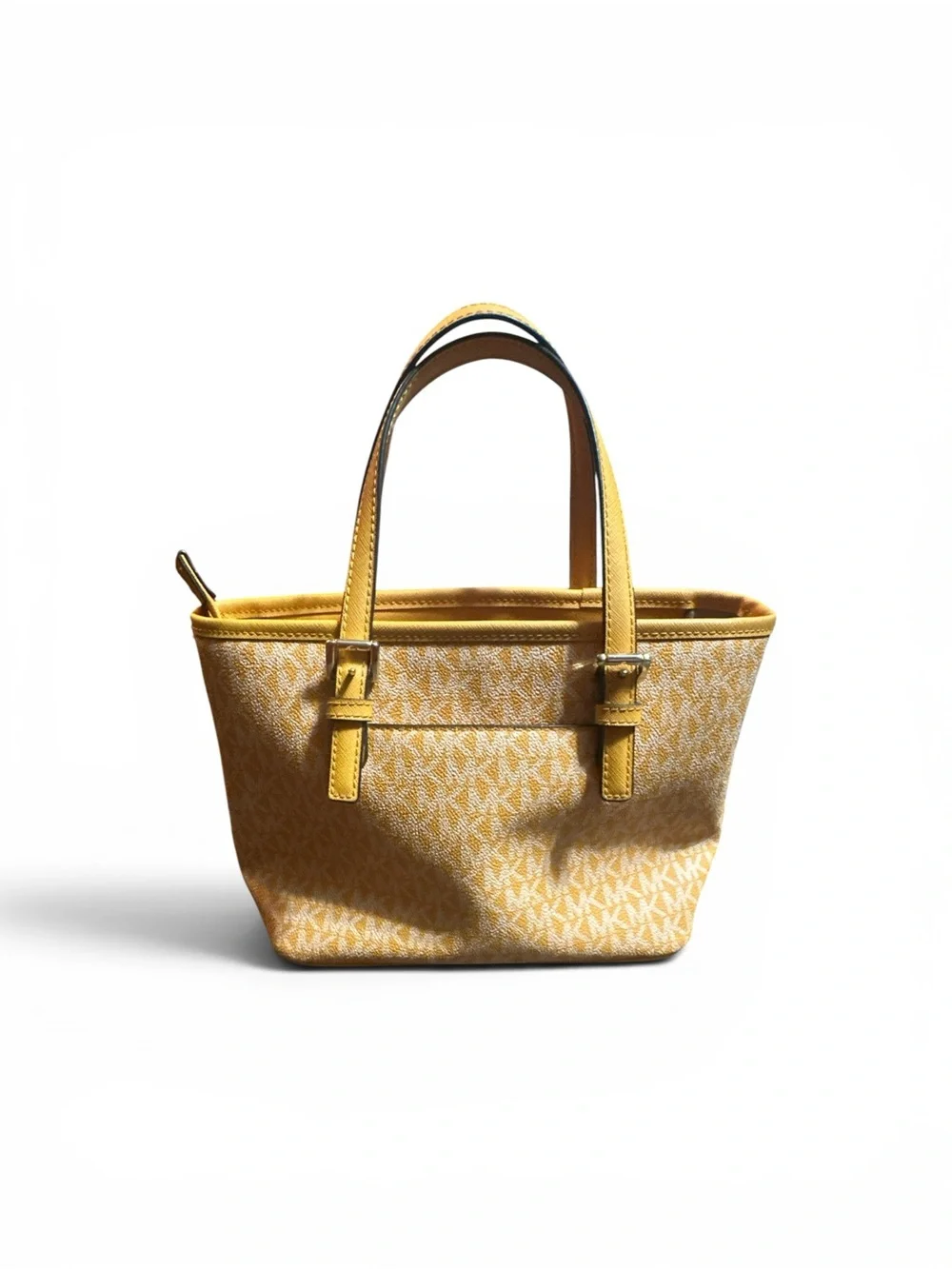 🧡 Michael Kors Orange Monogram Mini Tote – Good Condition 🧡